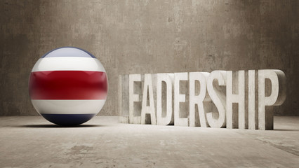 Naklejka premium Costa Rica. Leadership Concept.