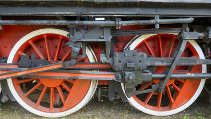 Fototapeta na wymiar Old locomotive in Tuscany
