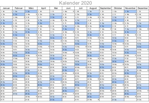 Kalender 2020