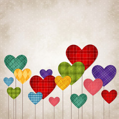 Hearts multicolored