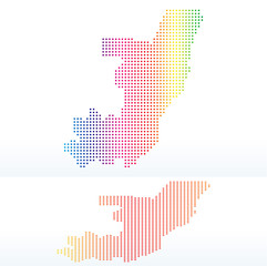 Fototapeta premium Map of Republic of the Congo with with Dot Pattern