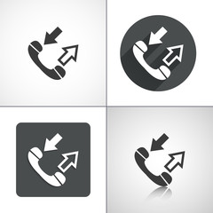 Phone call icons. Set elements for design
