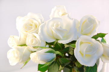 weißer Rosenstrauß