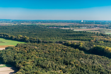 Fototapeta na wymiar Luftbild über der Pfalz Pfälzisch Europa 