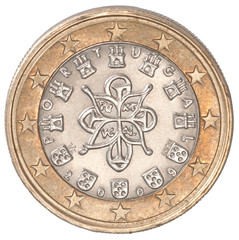 Obraz na płótnie Canvas 1 euro coin