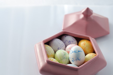 Easter Eggs  Frohe Ostern Inscription meaning Happy Easter
