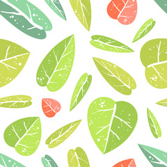 Seamless pattern with leafs