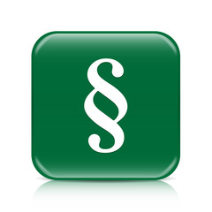 Green paragraph button icon with reflection