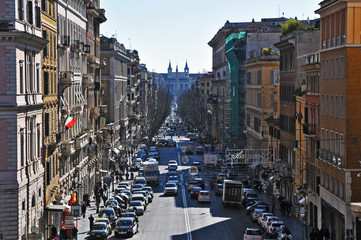 Roma, Via Merulana da Piazza Santa Maria Maggiore