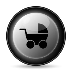 Baby carriage icon