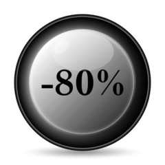 80 percent discount icon