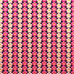 Pink And Pearl Flower Icons On Black Background