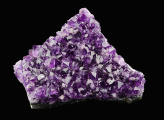 Fototapeta premium Amethyst on Black Background