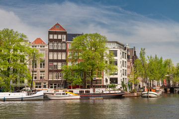 Obraz premium Amstel riverbank, Amsterdam