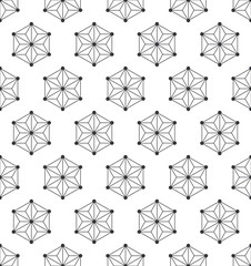 Abstract black and white seamless geometric pattern