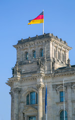 Fototapeta na wymiar Berlin Reichstag with flag