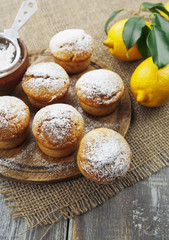 Homemade lemon muffins