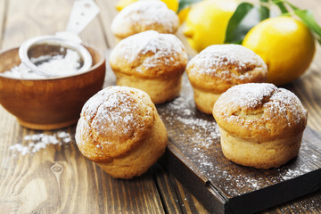 Homemade lemon muffins