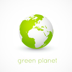 Globe on white background. Vector.