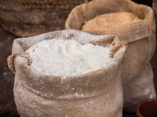 flour in a sack