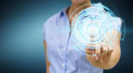 Businesswoman solution concept