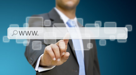 Businessman internet concept