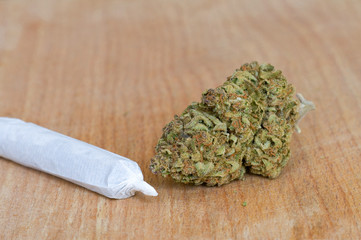 Dry marijuana buds