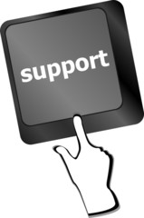keyboard key with support button