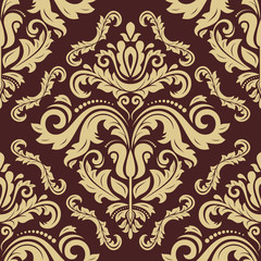 Damask Seamless  Pattern. Orient Background