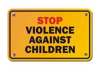 stop violence against children - protest sign