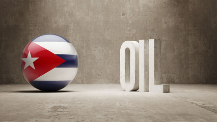Naklejka premium Cuba. Oil Concept.