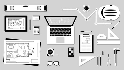 Construction engineer desk