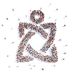 People in the form of an abstract symbol business.