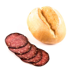 Brötchen mit Salami