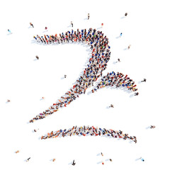 People in the form of an abstract symbol business.