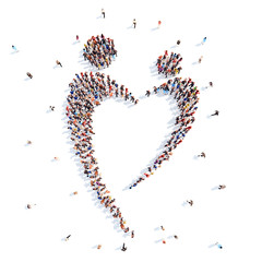 People in the shape of mans.