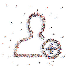 People in the shape of mans.