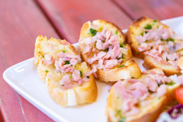 Pork bread thai snack