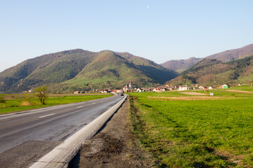 Fototapeta na wymiar Mountain village in Romania