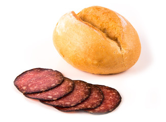 Brötchen mit Salami