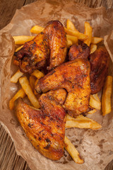 Roasted chicken.