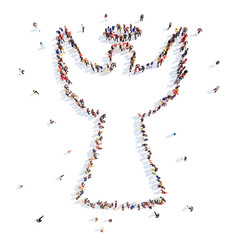 people in the form of an angel.