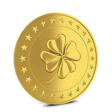 Coin with clover