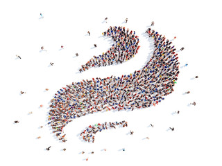 People in the form of an abstract symbol business.