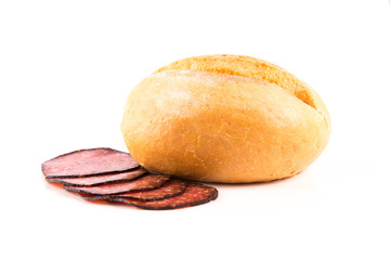Brötchen mit Salami