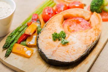 Salmon steak
