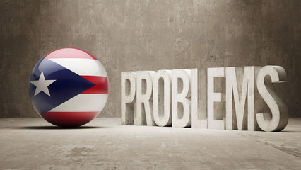 Puerto Rico. Problems Concept.