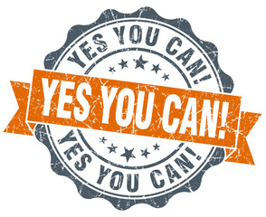 yes you can! vintage orange seal isolated on white