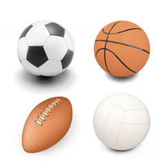Obraz premium Set of sport ball