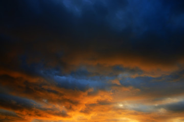 Beautiful sunset over the Atlantic Ocean, Morocco, Africa